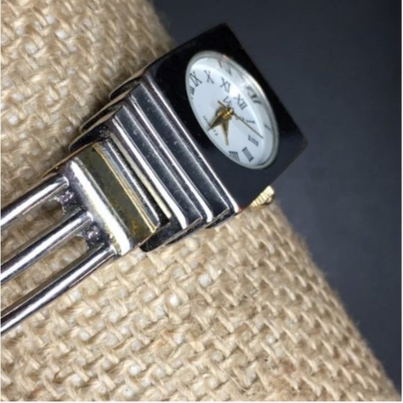 Vivani Ladies Art Deco Watch As Is Hinged Silver Gold Quartz Stainless Steel main image 7